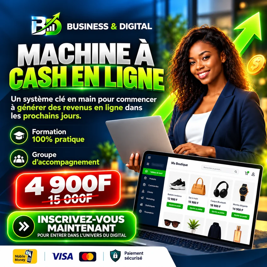 Présentation de la formation MACHINE À CASH EN LIGNE